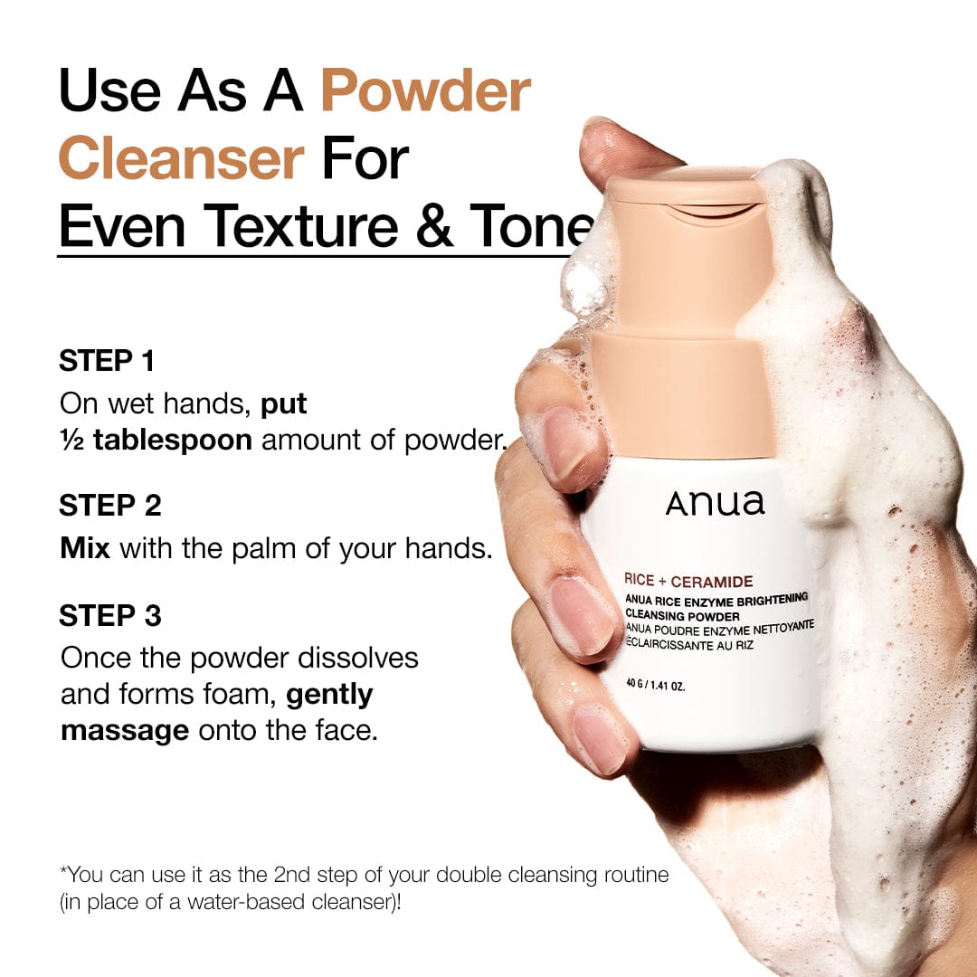Anua US Cleanser 1.41 OZ Rice Enzyme Brightening Cleansing Powder
