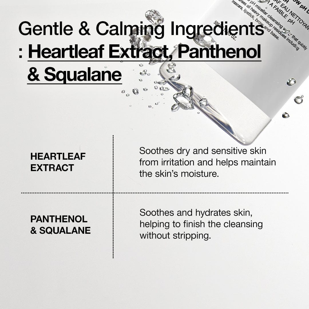 Anua US Cleanser 17.63 OZ Heartleaf Low pH Deep Cleansing Water