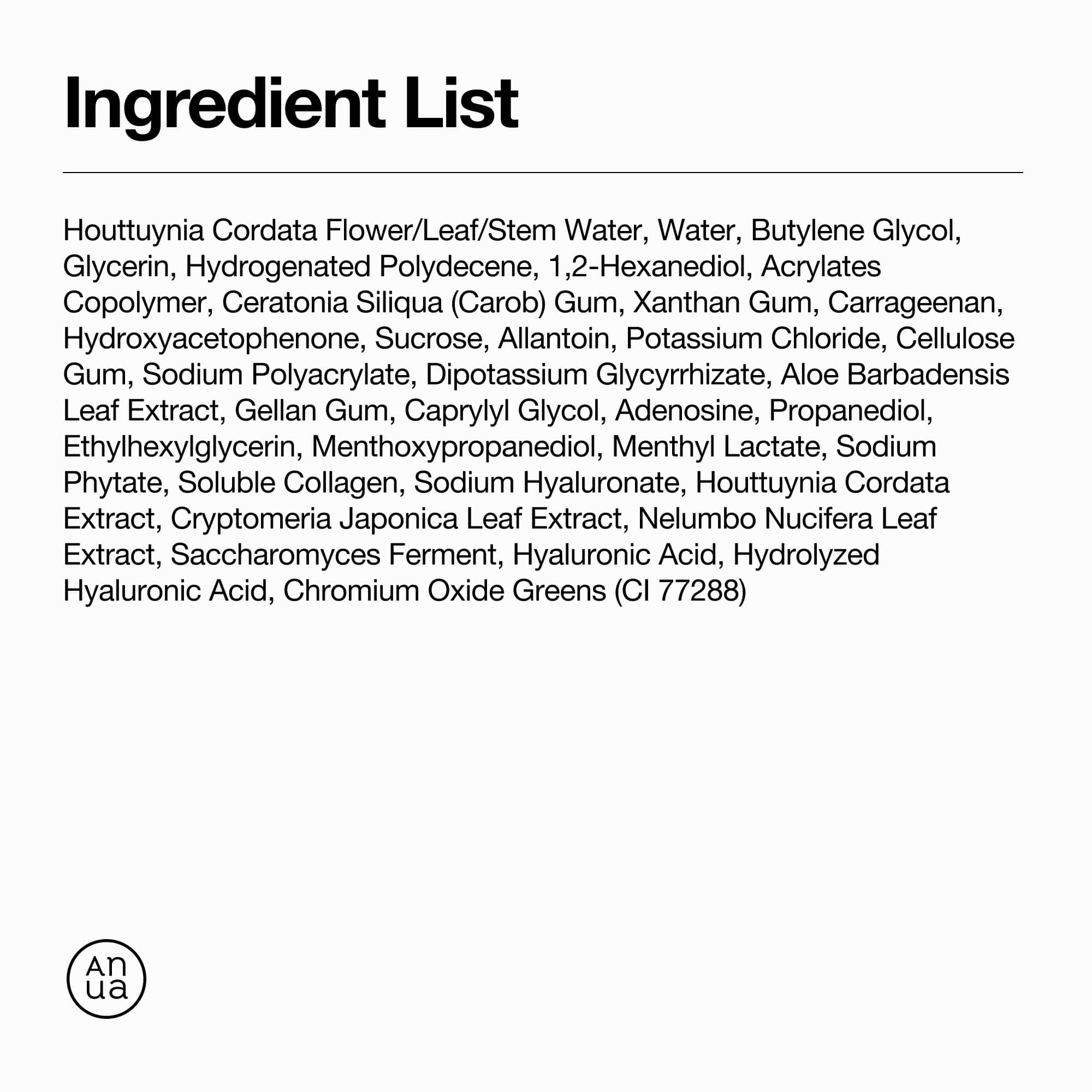 Anua US Sheet Mask 4ea Heartleaf 70 Soothing Collagen Mask