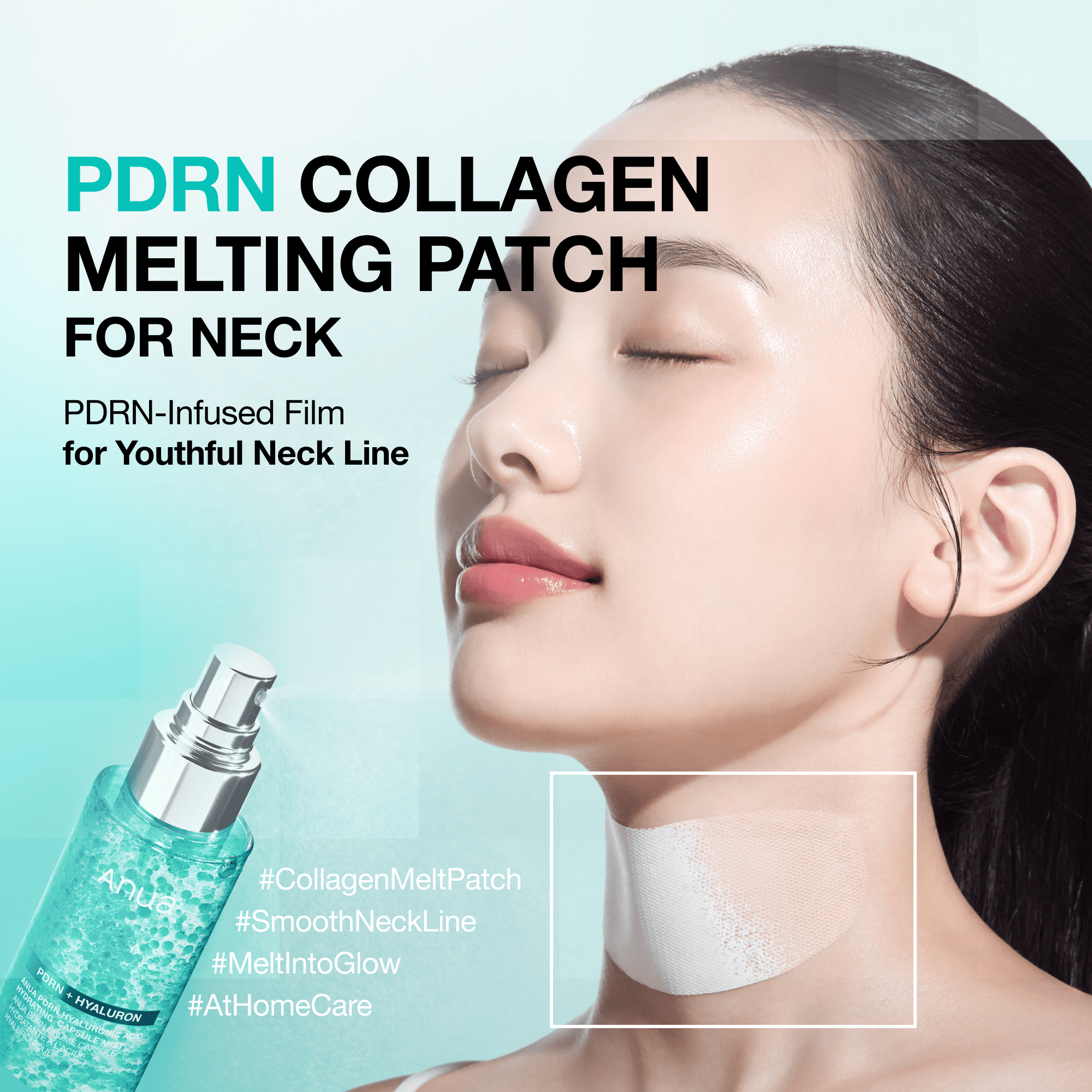 Anua US Spot Patches PDRN COLLAGEN MELTING PATCH FOR NECK 4ea