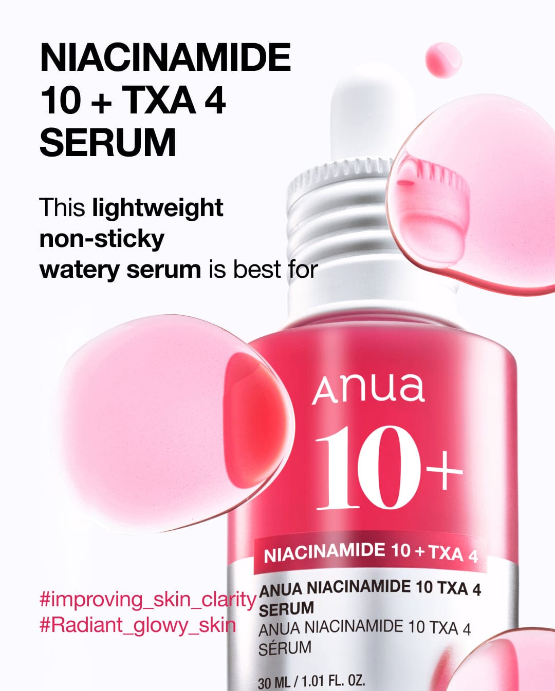 Anua Global Ampoule/Serum 30ml NIACINAMIDE 10%+TXA 4% Serum