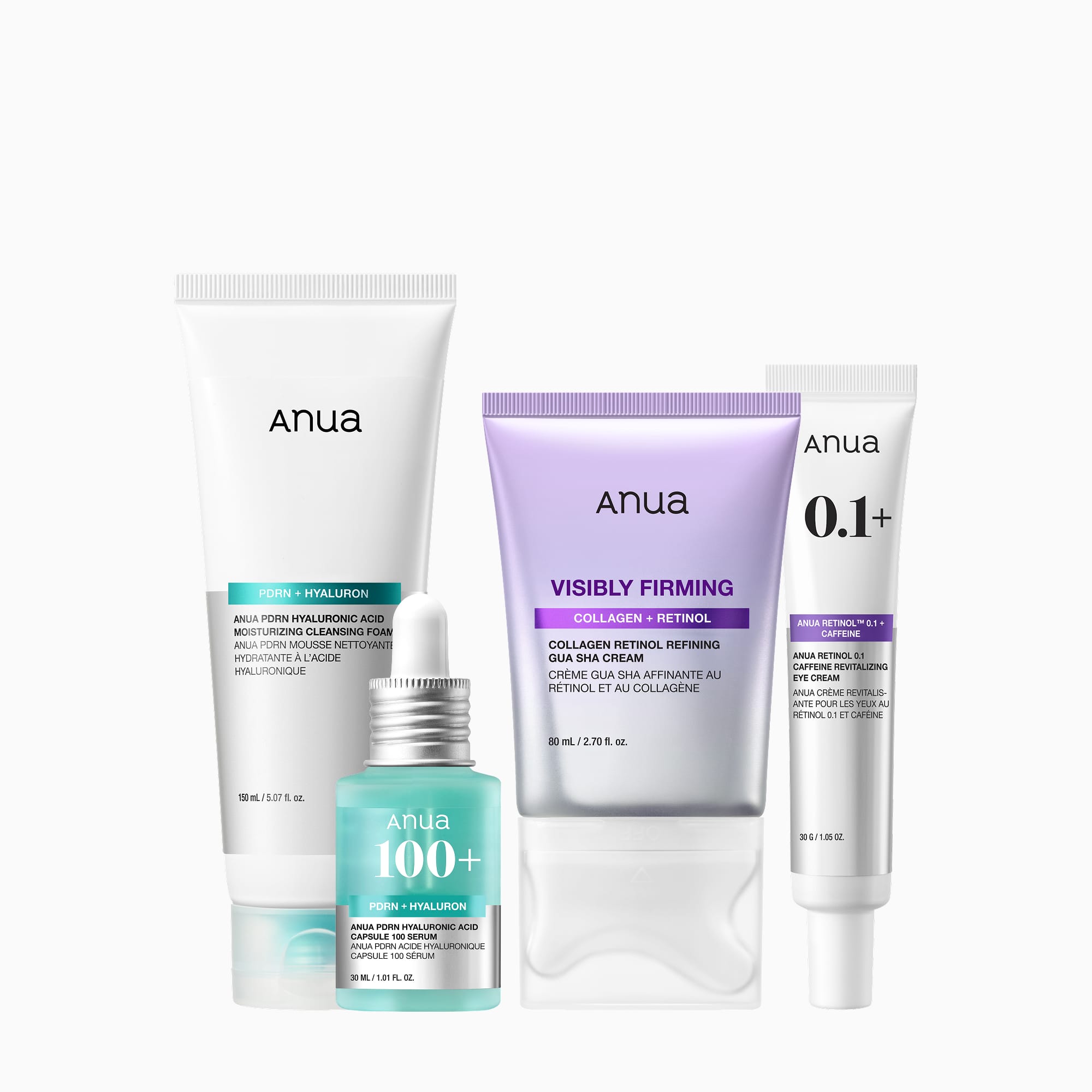 Anua PDRN + Hyaluron スキンケアセット Age-defying Routine Set | Anua US
