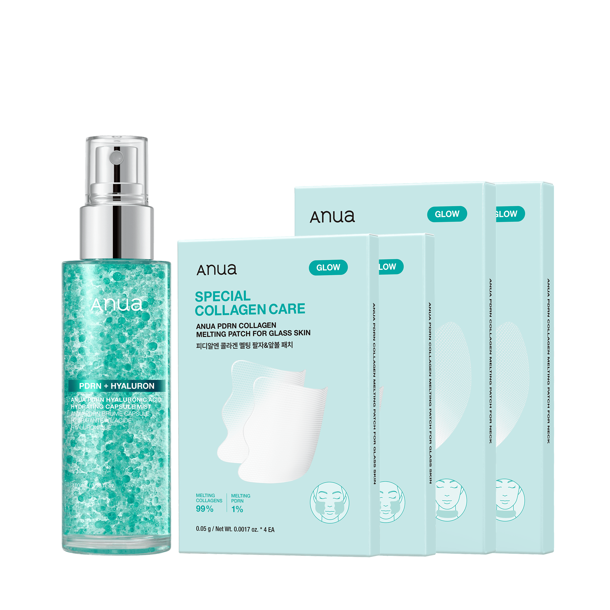 Anua US Bundle PDRN Collagen Wrinkle Smoothing 7 Days Intensive Set PDRN Collagen Wrinkle Smoothing Set