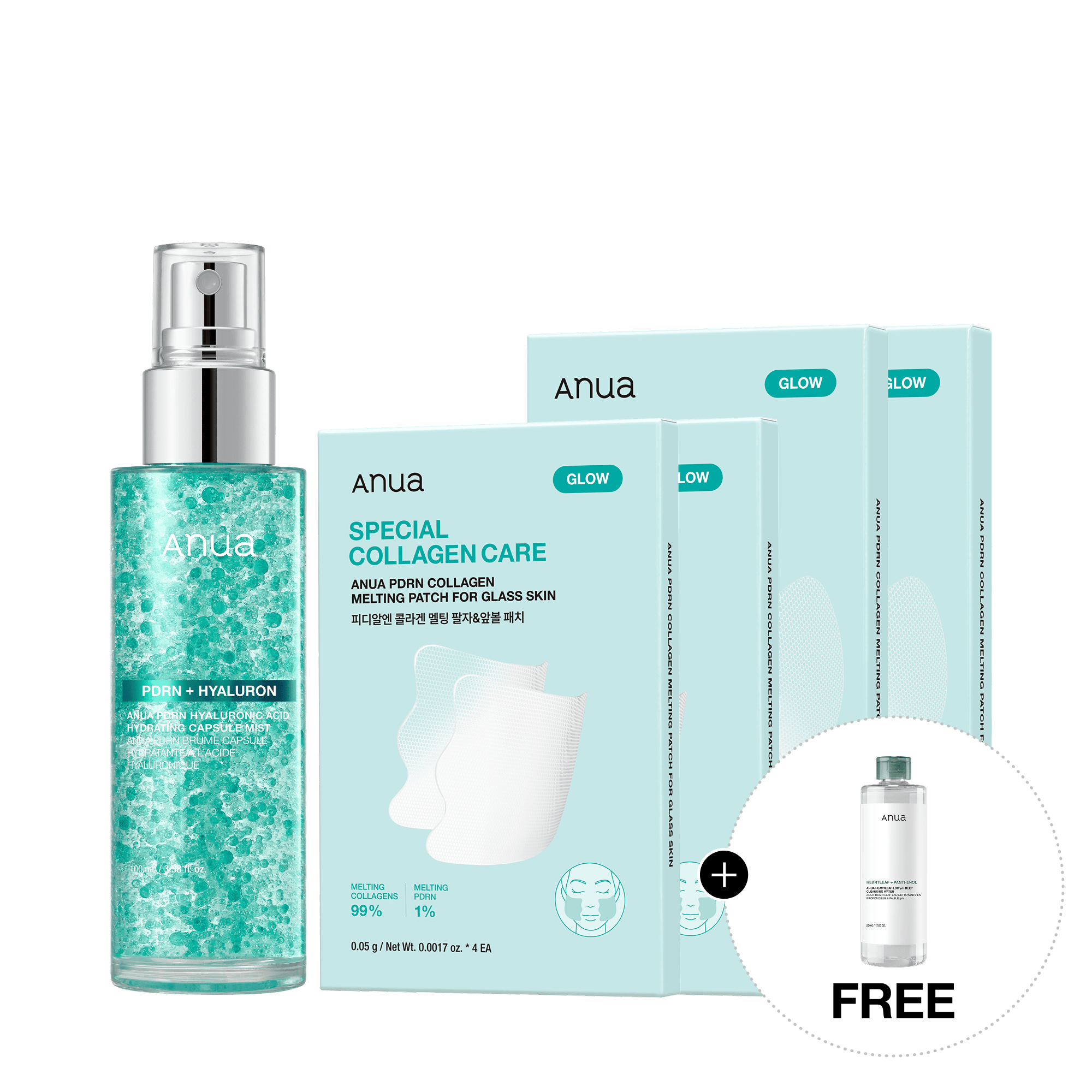 Anua US Bundle PDRN Collagen Wrinkle Smoothing 7 Days Intensive Set PDRN Collagen Wrinkle Smoothing Set