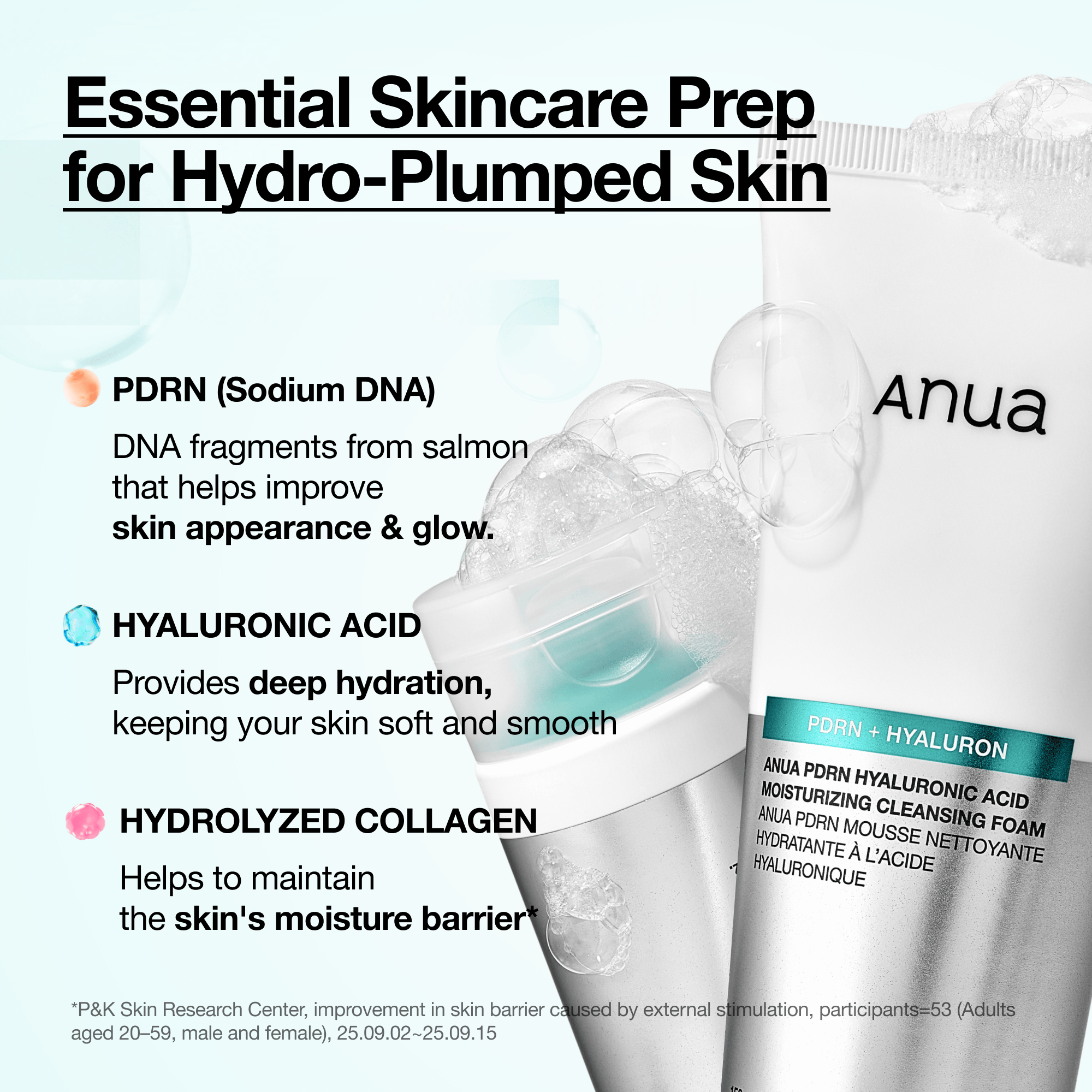 Anua US Cleanser PDRN Hyaluronic Acid Moisturizing Cleansing Foam PDRN Hyaluronic Acid Moisturizing Cleansing Foam