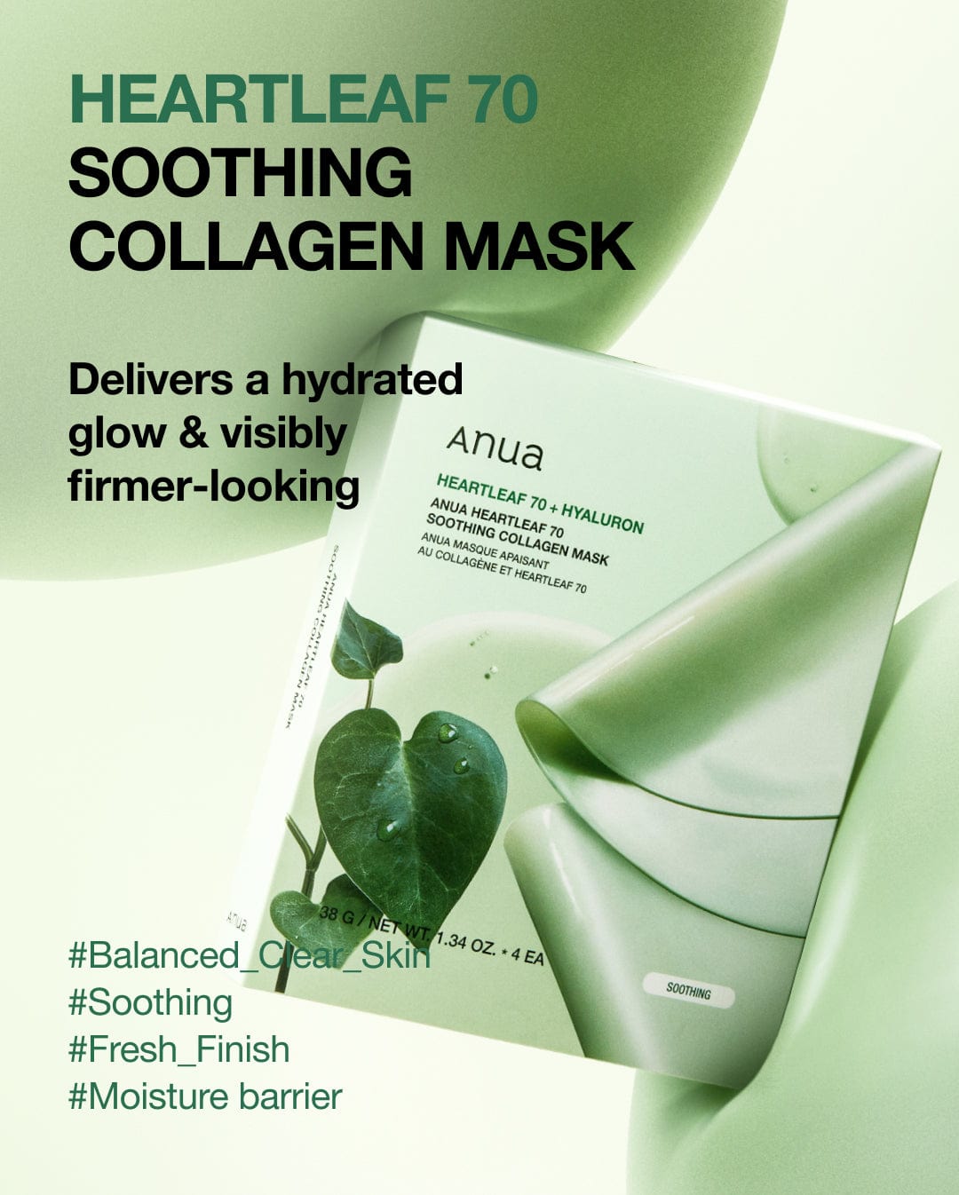 Anua US Heartleaf 70 Soothing Collagen Mask